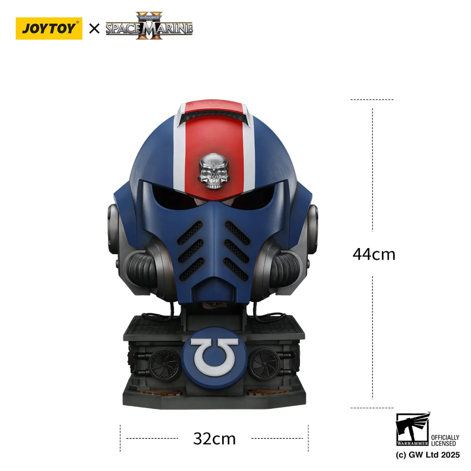 the size of Action Figure Helmet - Ultramarines Lieutenant Titus' MkX Helmet & Display Stand 1 1 Life-Size Wearable Replica - JOYTOY Warhammer 40K in white background The Size Of Action Figure Helmet Ultramarines Lieutenant Titus' Mkx Helmet & Display Stand 1 1 Life Size Wearable Replica Joytoy Warhammer 40k In White Background