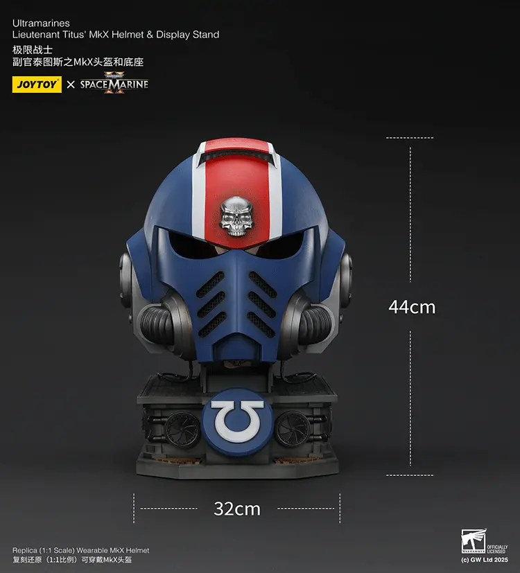 the size of Action Figure Helmet - Ultramarines Lieutenant Titus' MkX Helmet & Display Stand 1 1 Life-Size Wearable Replica - JOYTOY Warhammer 40K rectangle image The Size Of Action Figure Helmet Ultramarines Lieutenant Titus' Mkx Helmet & Display Stand 1 1 Life Size Wearable Replica Joytoy Warhammer 40k Rectangle Image