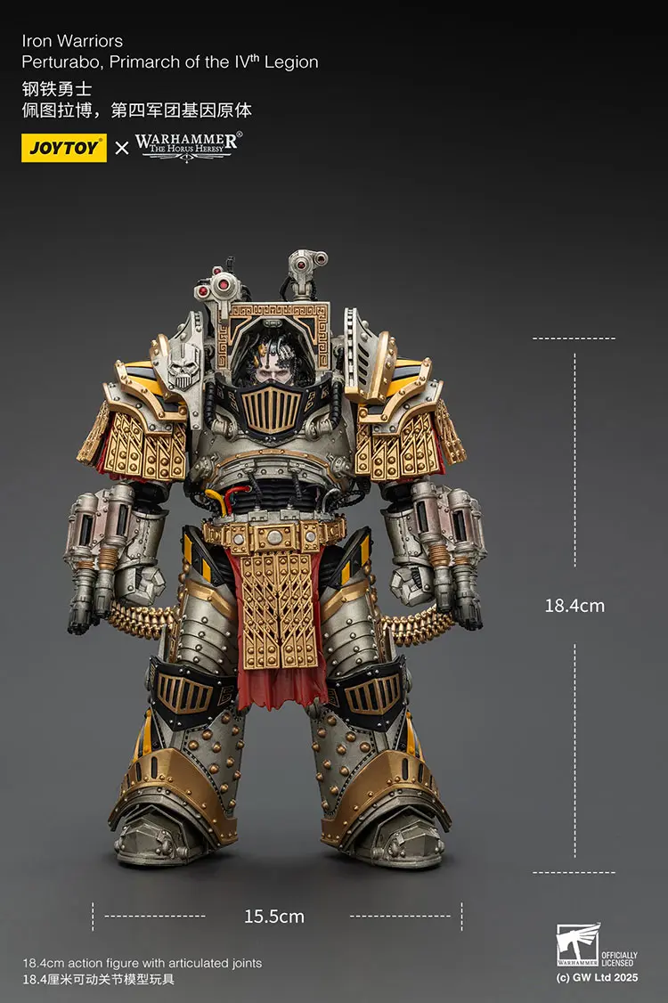 The Size Of Action Figure Iron Warriors Perturabo, Primarch Of The Ivth Legion 1 18 Jotyoy Warhammer The Horus Heresy Rectangle Image