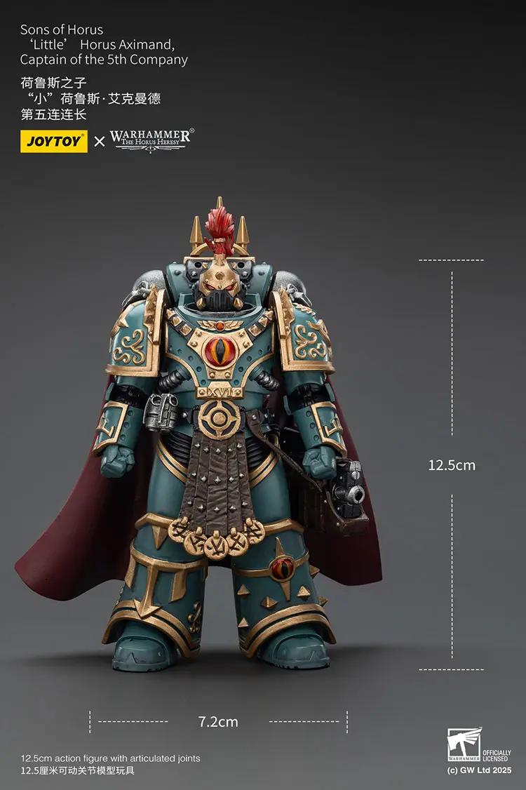The Size Of Action Figure Sons Of Horus ‘little’ Horus Aximand, Captain Of The 5th Company 1 18 Jotyoy Warhammer The Horus Heresy Rectangle Image