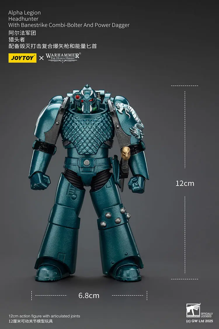 the size of the Action Figure - Alpha Legion Headhunter with Banestrike Combi-Bolter And Power Dagger 1 18 - JOTYOY Warhammer The Horus Heresy rectangle image The Size Of The Action Figure Alpha Legion Headhunter With Banestrike Combi Bolter And Power Dagger 1 18 Jotyoy Warhammer The Horus Heresy Rectangle Image
