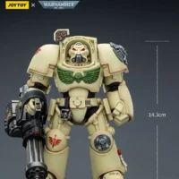 the size of the Action Figure - Dark Angels Deathwing Terminator 3 with Power Fist and Assault Cannon 1 18 - JOYTOY Warhammer 40K rectangle image