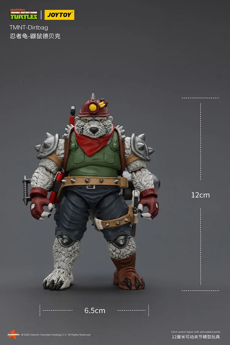 The Size Of The Action Figure Dirtbag Tmnt Nickelodeon 1 18 Joytoy Teenage Mutant Ninja Turtles Rectangle Image