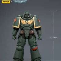 the size of the Action Figure - JOYTOY Dark Angels Intercessor with Bolt Rifle, Bolt Pistol and Chainsword 1 18 - Warhammer 40K rectangle image