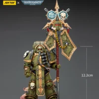 the size of the Action Figure - JOYTOY Death Guard Plague Marine Icon bearer with Boltgun and Plague knife 1 18 - Warhammer 40K rectangle image