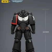 the size of the Action Figure - JOYTOY Raven Guard Intercessor with Bolt Rifle, Bolt Pistol, and Chainsword 1 18 - Warhammer 40K rectangle image