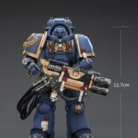 the size of the Action Figure - JOYTOY Ultramarines Heavy Artificer Armor with Relic Multi-Melta 1 18 - Warhammer 40K rectangle image