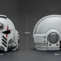 the size of the Action Figure - JOYTOY White Scars MkX Helmet 1 1 Life-Size Replica - Warhammer 40K rectangle image