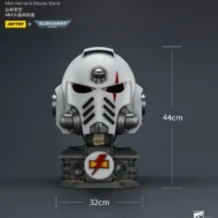 the size of the Action Figure - JOYTOY White Scars MkX Helmet & Display Stand 1 1 Life-Size Replica - Warhammer 40K rentangle image the size of the Action Figure - JOYTOY White Scars MkX Helmet & Display Stand 1 1 Life-Size Replica - Warhammer 40K rentangle image
