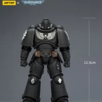 the size of the Action Figure - JoyToy Iron Hands Intercessor with Bolt Rifle, Bolt Pistol and Chainsword 1 18 - Warhammer 40K rectangle image