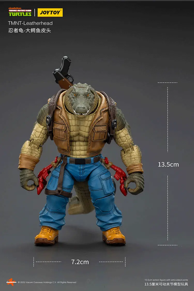 The Size Of The Action Figure Leatherhead Tmnt Nickelodeon 1 18 Joytoy Teenage Mutant Ninja Turtles Rectangle Image