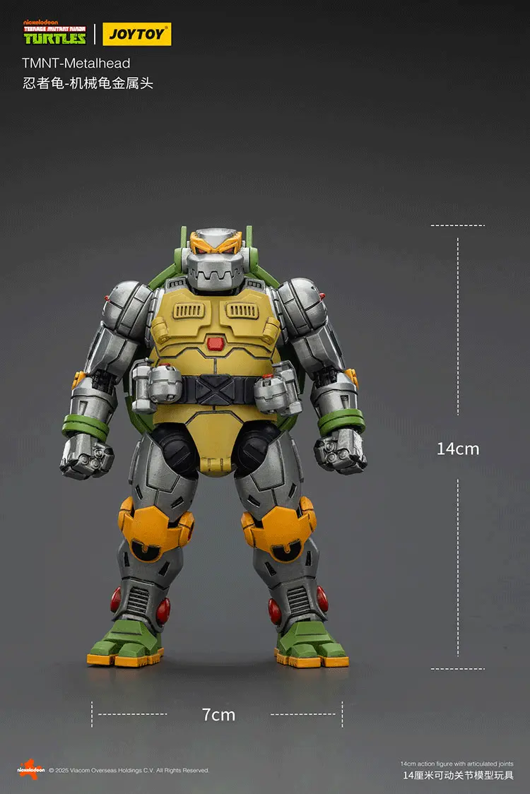 the size of the Action Figure - Metalhead TMNT Nickelodeon 1 18 - JOYTOY Teenage Mutant Ninja Turtles rectangle image The Size Of The Action Figure Metalhead Tmnt Nickelodeon 1 18 Joytoy Teenage Mutant Ninja Turtles Rectangle Image
