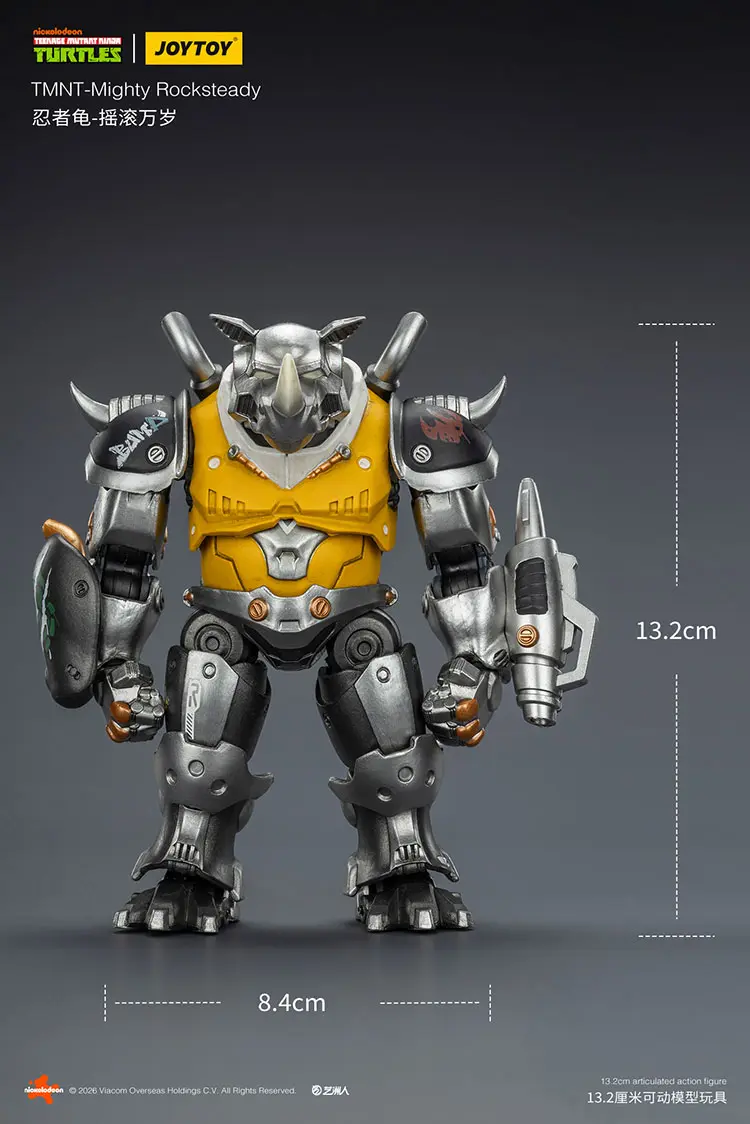 the size of the Action Figure - Mighty Rocksteady TMNT Nickelodeon 1 18 - JOYTOY Teenage Mutant Ninja Turtles rectangle image The Size Of The Action Figure Mighty Rocksteady Tmnt Nickelodeon 1 18 Joytoy Teenage Mutant Ninja Turtles Rectangle Image