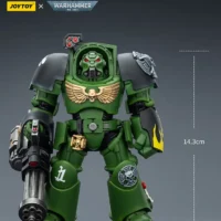 the size of the Action Figure - Salamanders Terminator 3 with Power Fist and Assault Cannon 1 18 - JOYTOY Warhammer 40K rectangle image the size of the Action Figure - Salamanders Terminator 3 with Power Fist and Assault Cannon 1 18 - JOYTOY Warhammer 40K rectangle image