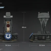 The Size Of The The Display Stand Of Action Figure Joytoy Ultramarines Captain Mkx Helmet 1 1 Life Size Replica Warhammer 40k Rectangle Image