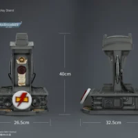 the size of the the display stand of the Action Figure - JOYTOY White Scars MkX Helmet & Display Stand 1 1 Life-Size Replica - Warhammer 40K rentangle image the size of the the display stand of the Action Figure - JOYTOY White Scars MkX Helmet & Display Stand 1 1 Life-Size Replica - Warhammer 40K rentangle image