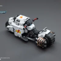 the upward left back side of Action Figure Vehicle - White Scars Raider-pattern Combat Bike 1 18 - JOYTOY Warhammer 40K rectangle image The Upward Left Back Side Of Action Figure Vehicle White Scars Raider Pattern Combat Bike 1 18 Joytoy Warhammer 40k Rectangle Image