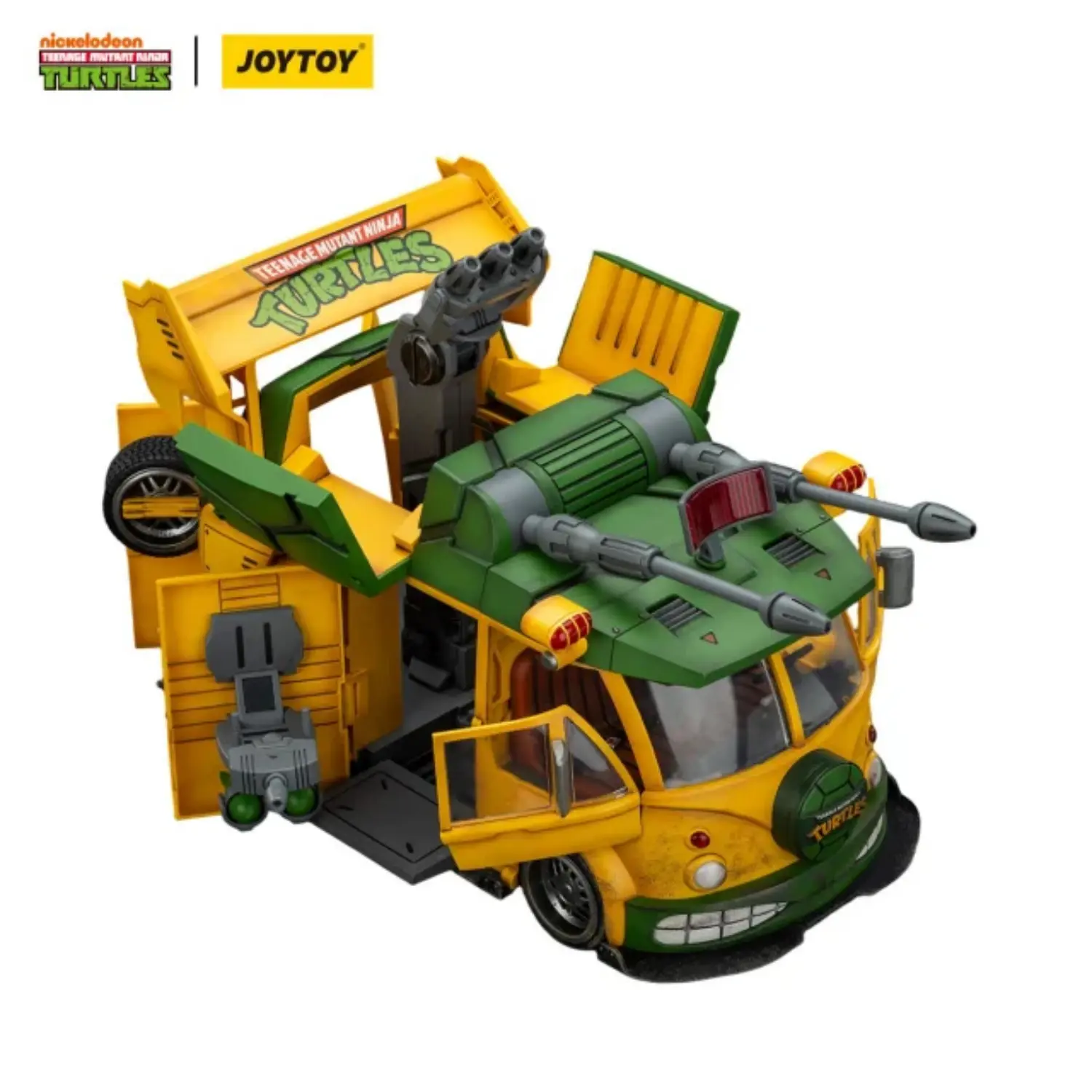 the upward of the Vehicle Model - Turtle Van (Party Wagon) TMNT Nickelodeon 1 18 - JOYTOY Teenage Mutant Ninja Turtles in white background The Upward Of The Vehicle Model Turtle Van (party Wagon) Tmnt Nickelodeon 1 18 Joytoy Teenage Mutant Ninja Turtles In White Background