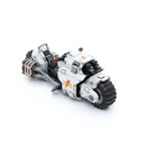 the upward right front of Action Figure Vehicle - White Scars Raider-pattern Combat Bike 1 18 - JOYTOY Warhammer 40K in white background rectangle image The Upward Right Front Of Action Figure Vehicle White Scars Raider Pattern Combat Bike 1 18 Joytoy Warhammer 40k In White Background Rectangle Image