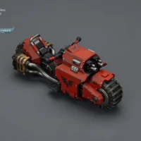 the upward right front of the Action Figure Vehicle - Blood Angels Raider-pattern Combat Bike with twin-linked bolt rifles 1 18 - JOYTOY Warhammer 40K rectangle image The Upward Right Front Of The Action Figure Vehicle Blood Angels Raider Pattern Combat Bike With Twin Linked Bolt Rifles 1 18 Joytoy Warhammer 40k Rectangle Image
