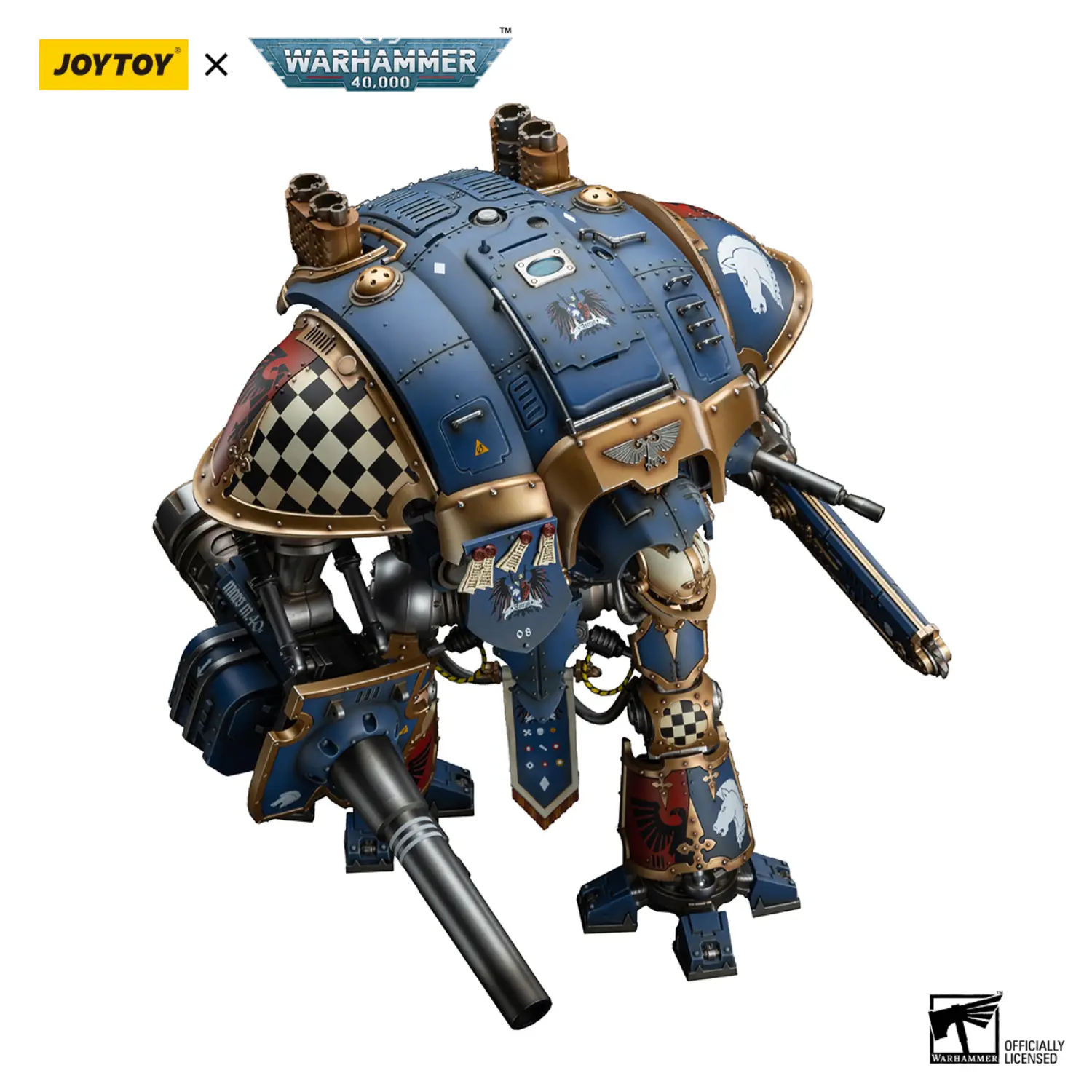 The Upward Side Of Action Figure Imperial Knights House Terryn Knight Paladin & Scion 1 18 (53.7cm) Joytoy Warhammer 40k In White Background