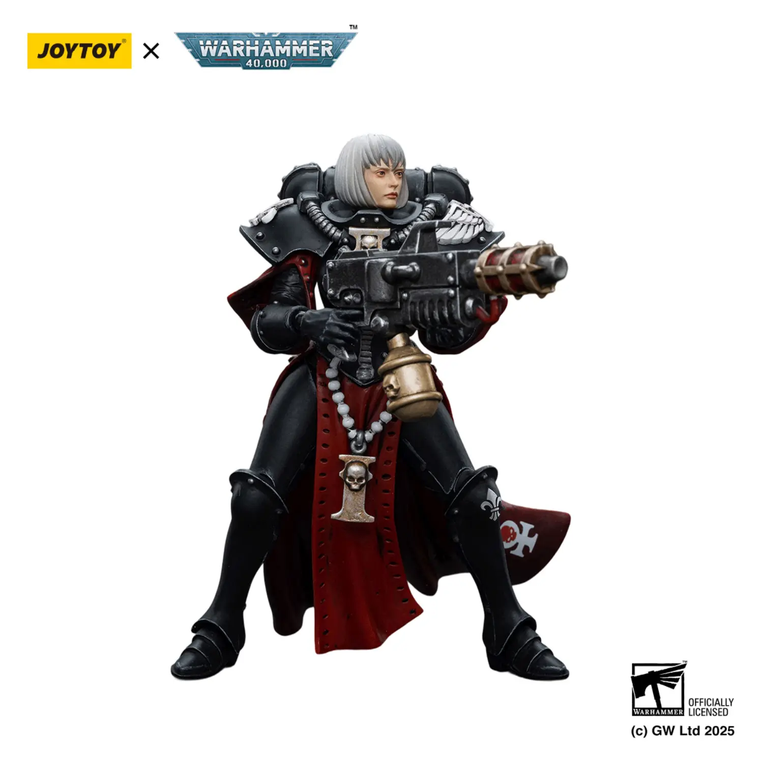 Action Figure Adepta Sororitas Battle Sister Sister Ludwenna 1 18 Joytoy Warhammer 40k In White Background 3