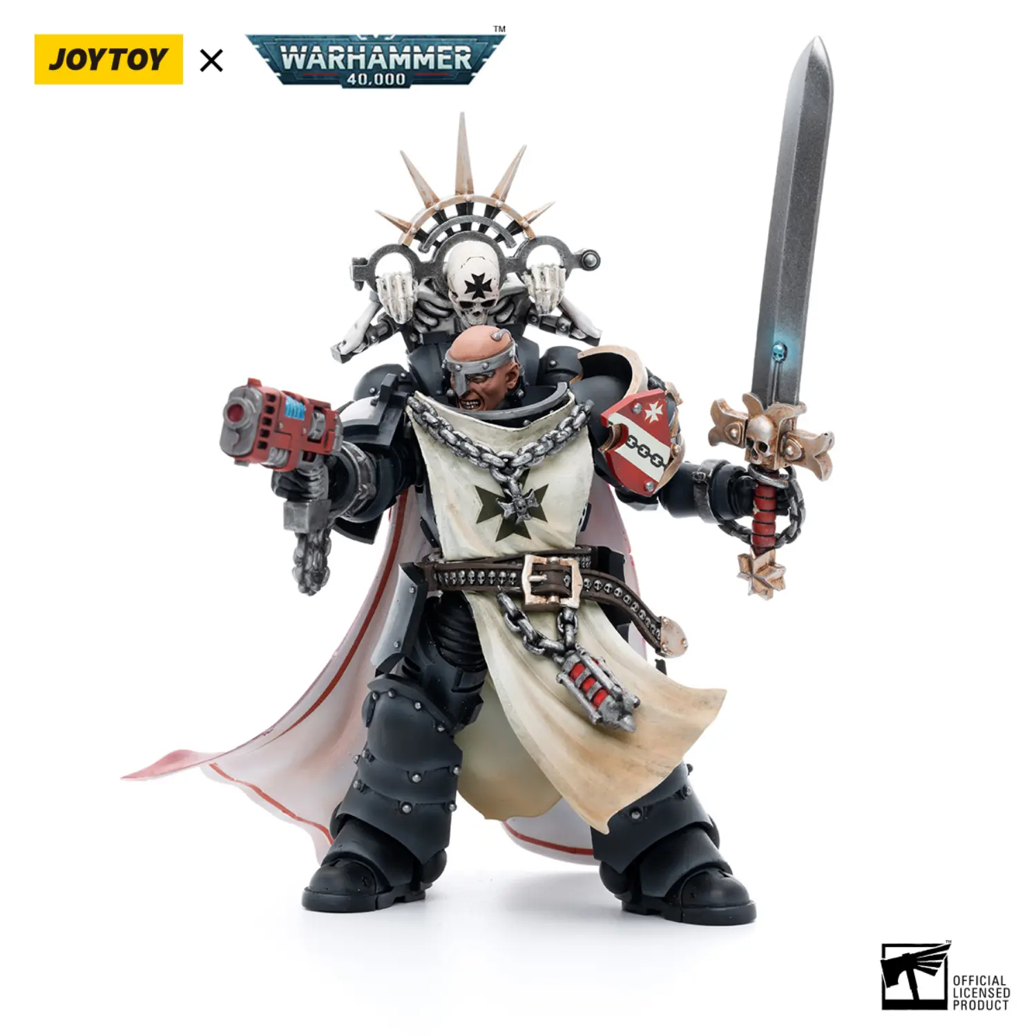 Action Figure Black Templars Marshal Baldeckrath 1 18 Jotyoy Warhammer 40k In White Background 3