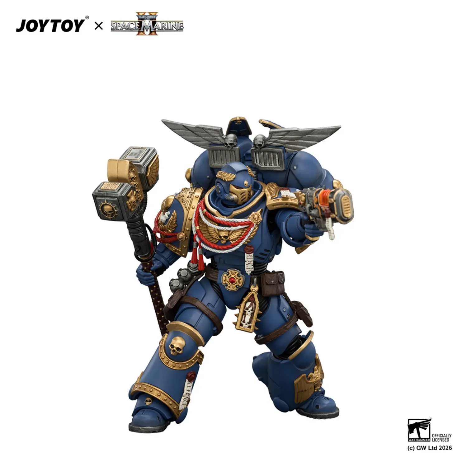 Action Figure - Game Edition Ultramarines Assault Intercessor with Jump Pack, Thunderhammer and Neo-volkite Pistol 1 18 - JOYTOY Warhammer 40K in white background 3 Action Figure Game Edition Ultramarines Assault Intercessor With Jump Pack, Thunderhammer And Neo Volkite Pistol 1 18 Joytoy Warhammer 40k In White Background 3