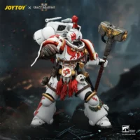 Action Figure - Game Edition White Scars Assault Intercessor Champion with Thunder Hammer and Bolt Pistol in battlefield background 1 18 - JOYTOY Warhammer 40K Action Figure Game Edition White Scars Assault Intercessor Champion With Thunder Hammer And Bolt Pistol In Battlefield Background 1 18 Joytoy Warhammer 40k
