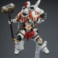 Action Figure - Game Edition White Scars Assault Intercessor Champion with Thunder Hammer and Bolt Pistol on display stand 1 18 - JOYTOY Warhammer 40K rectangle image Action Figure Game Edition White Scars Assault Intercessor Champion With Thunder Hammer And Bolt Pistol On Display Stand 1 18 Joytoy Warhammer 40k Rectangle Image