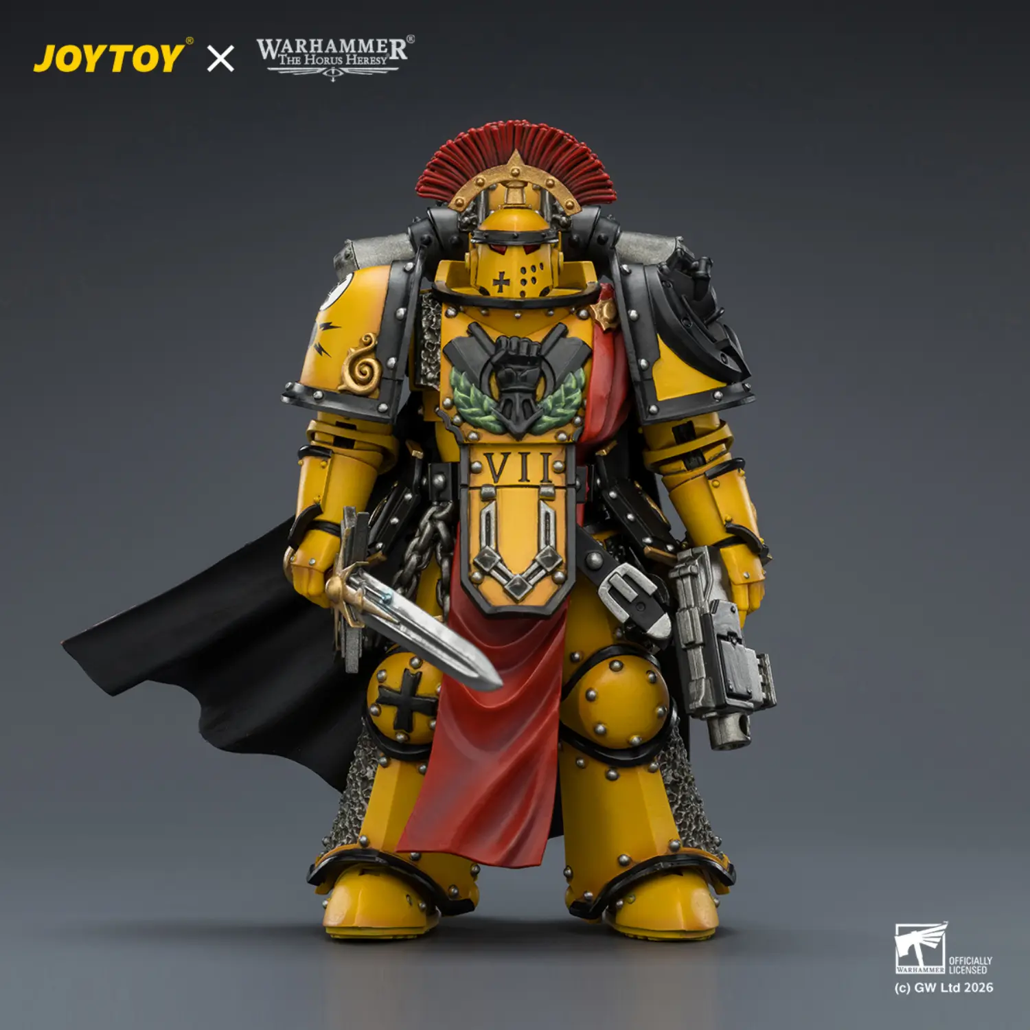 Action Figure - Imperial Fists Legion Praetor in Mk III Armour with Power Sword and Bolt Pistol 1 18 - JOTYOY Warhammer The Horus Heresy and 40K 1 Action Figure Imperial Fists Legion Praetor In Mk Iii Armour With Power Sword And Bolt Pistol 1 18 Jotyoy Warhammer The Horus Heresy And 40k 1