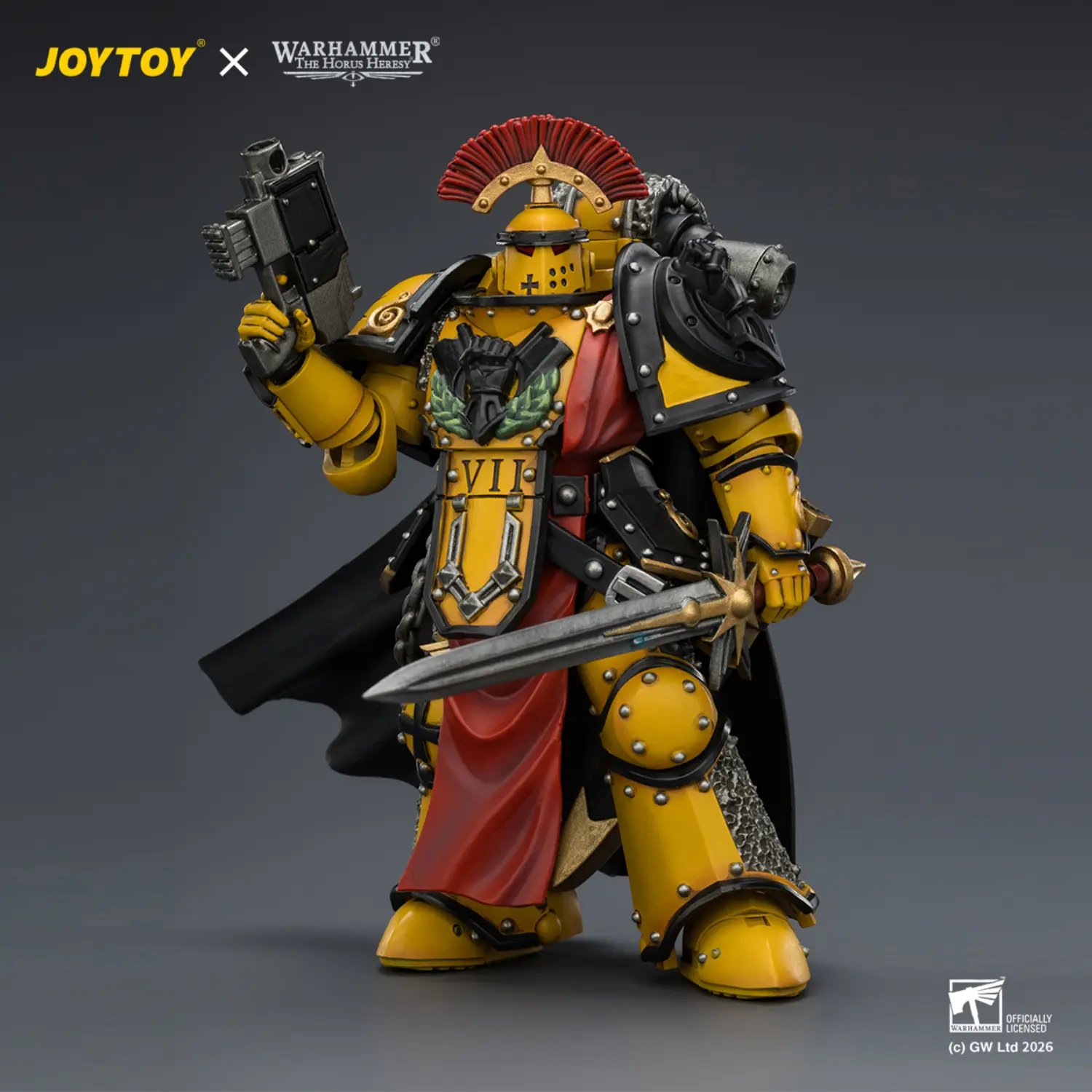 Action Figure - Imperial Fists Legion Praetor in Mk III Armour with Power Sword and Bolt Pistol 1 18 - JOTYOY Warhammer The Horus Heresy and 40K 3 Action Figure Imperial Fists Legion Praetor In Mk Iii Armour With Power Sword And Bolt Pistol 1 18 Jotyoy Warhammer The Horus Heresy And 40k 3