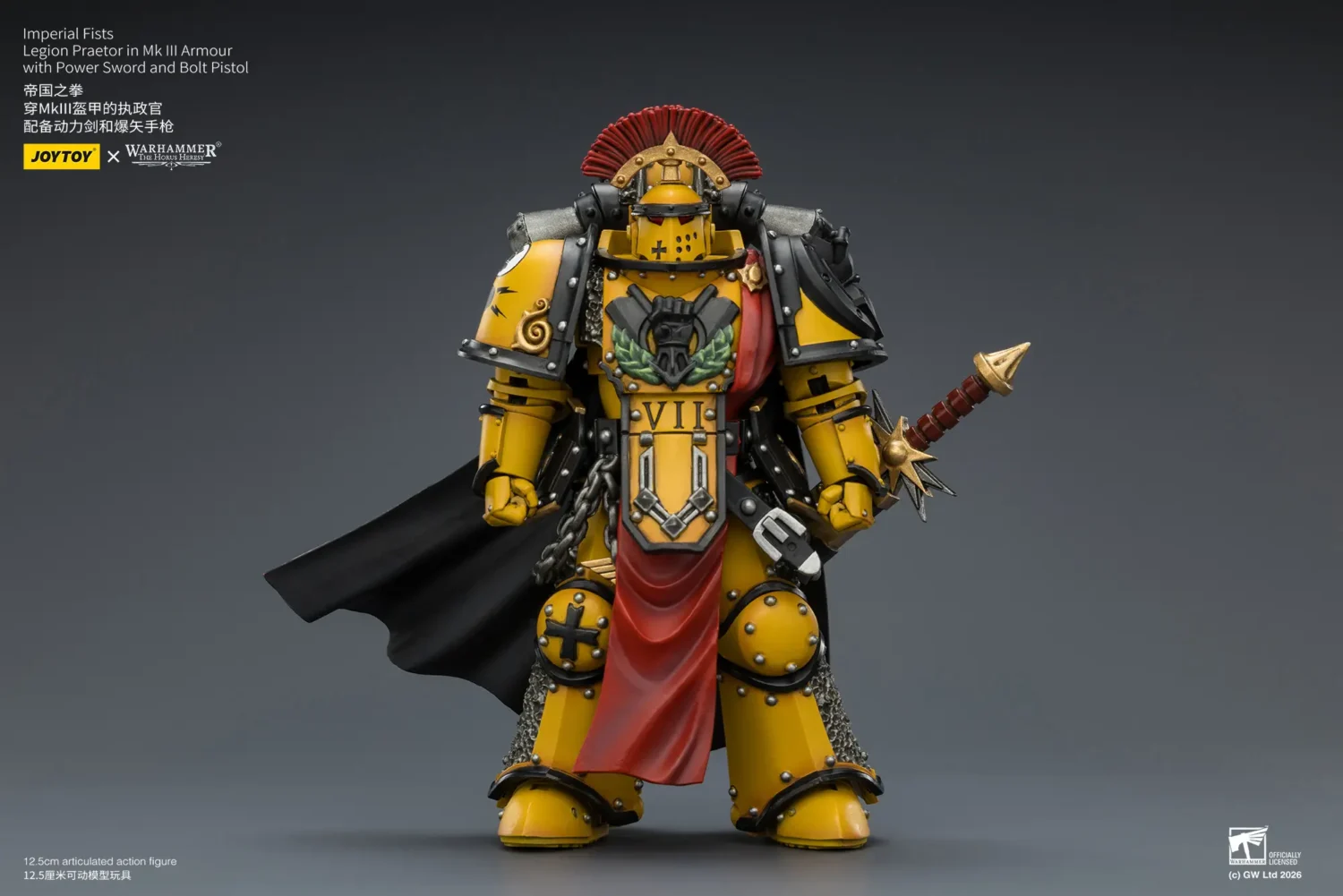 Action Figure - Imperial Fists Legion Praetor in Mk III Armour with Power Sword and Bolt Pistol 1 18 - JOTYOY Warhammer The Horus Heresy and 40K rectangle image 1 Action Figure Imperial Fists Legion Praetor In Mk Iii Armour With Power Sword And Bolt Pistol 1 18 Jotyoy Warhammer The Horus Heresy And 40k Rectangle Image 1