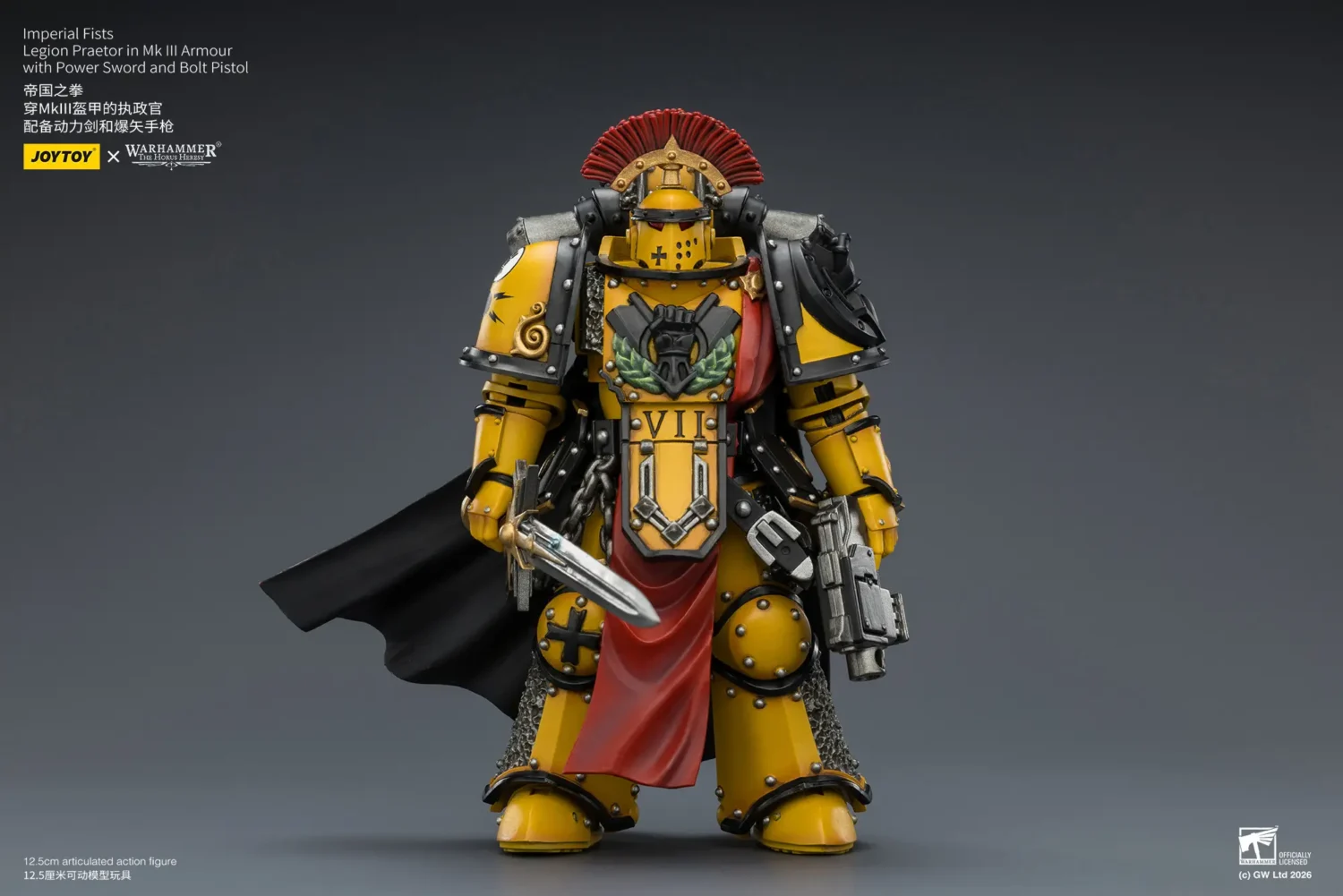 Action Figure - Imperial Fists Legion Praetor in Mk III Armour with Power Sword and Bolt Pistol 1 18 - JOTYOY Warhammer The Horus Heresy and 40K rectangle image 2 Action Figure Imperial Fists Legion Praetor In Mk Iii Armour With Power Sword And Bolt Pistol 1 18 Jotyoy Warhammer The Horus Heresy And 40k Rectangle Image 2