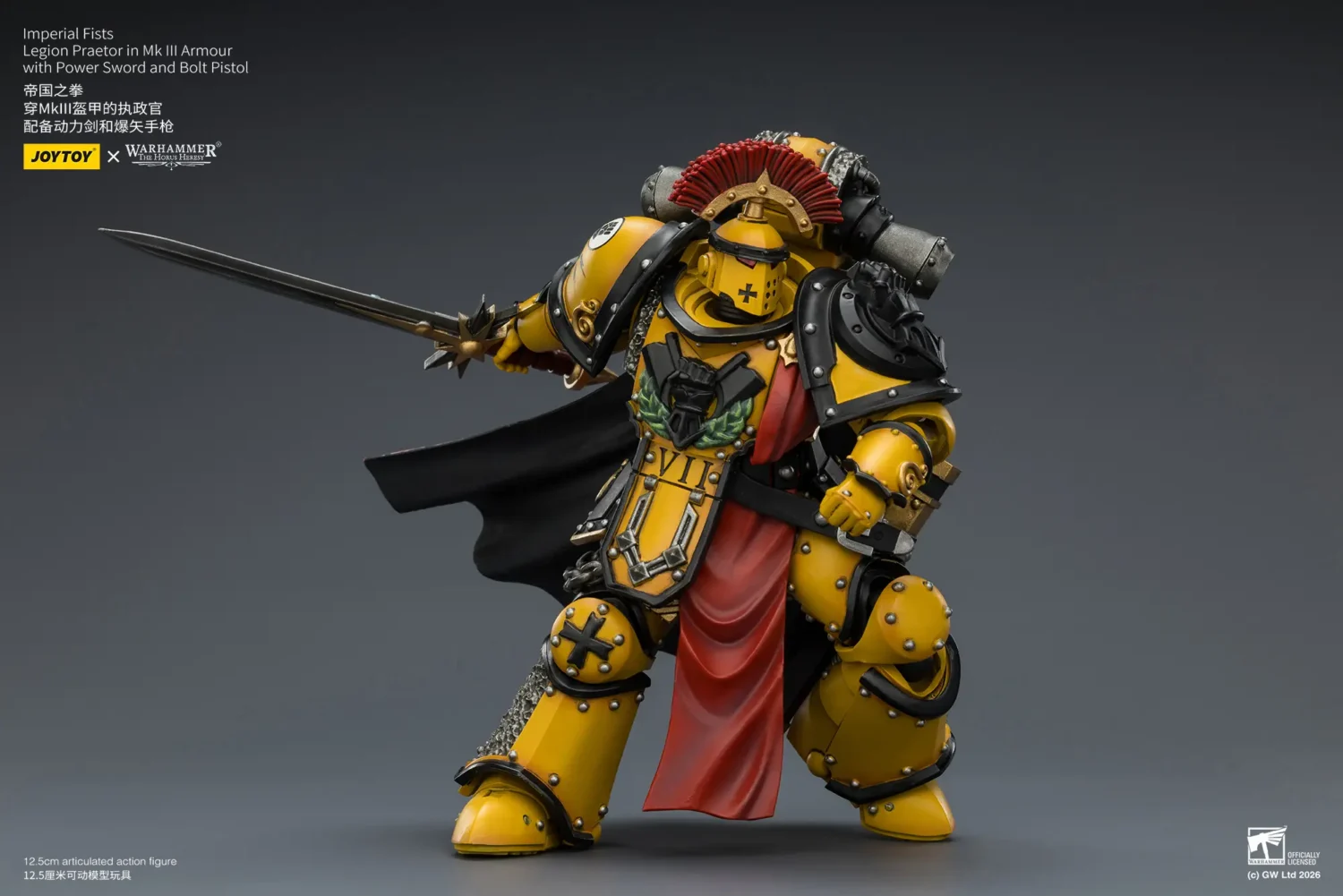 Action Figure - Imperial Fists Legion Praetor in Mk III Armour with Power Sword and Bolt Pistol 1 18 - JOTYOY Warhammer The Horus Heresy and 40K rectangle image 6 Action Figure Imperial Fists Legion Praetor In Mk Iii Armour With Power Sword And Bolt Pistol 1 18 Jotyoy Warhammer The Horus Heresy And 40k Rectangle Image 6