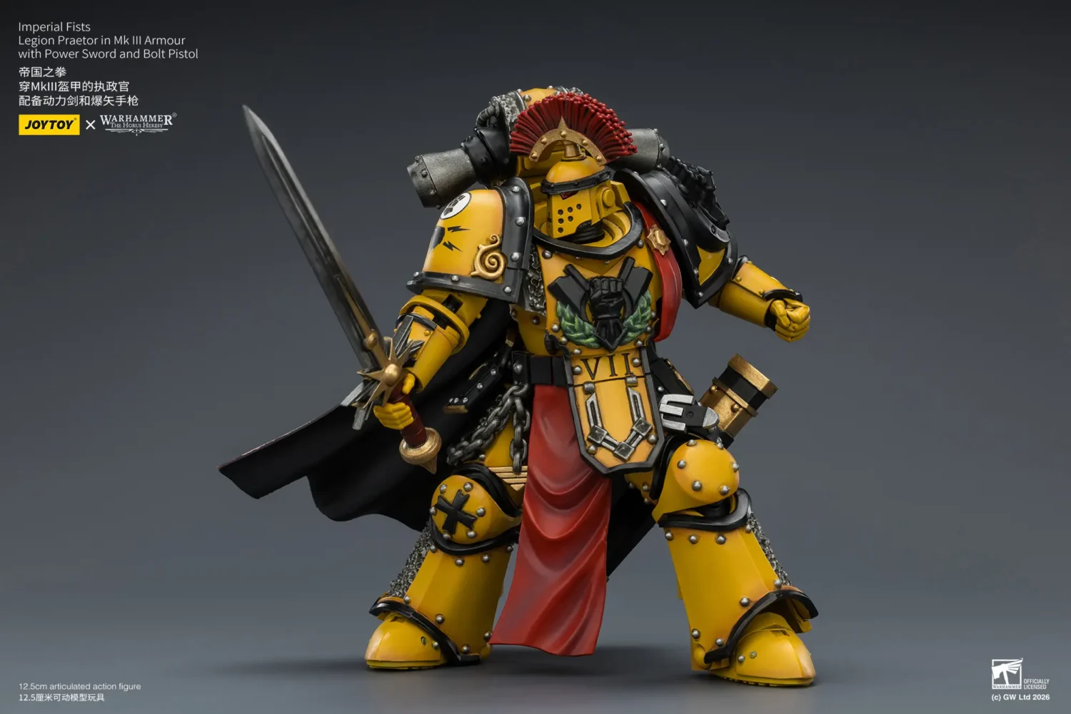 Action Figure - Imperial Fists Legion Praetor in Mk III Armour with Power Sword and Bolt Pistol 1 18 - JOTYOY Warhammer The Horus Heresy and 40K rectangle image 7 Action Figure Imperial Fists Legion Praetor In Mk Iii Armour With Power Sword And Bolt Pistol 1 18 Jotyoy Warhammer The Horus Heresy And 40k Rectangle Image 7