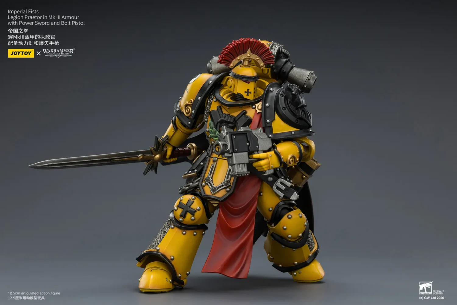 Action Figure - Imperial Fists Legion Praetor in Mk III Armour with Power Sword and Bolt Pistol 1 18 - JOTYOY Warhammer The Horus Heresy and 40K rectangle image 9 Action Figure Imperial Fists Legion Praetor In Mk Iii Armour With Power Sword And Bolt Pistol 1 18 Jotyoy Warhammer The Horus Heresy And 40k Rectangle Image 9