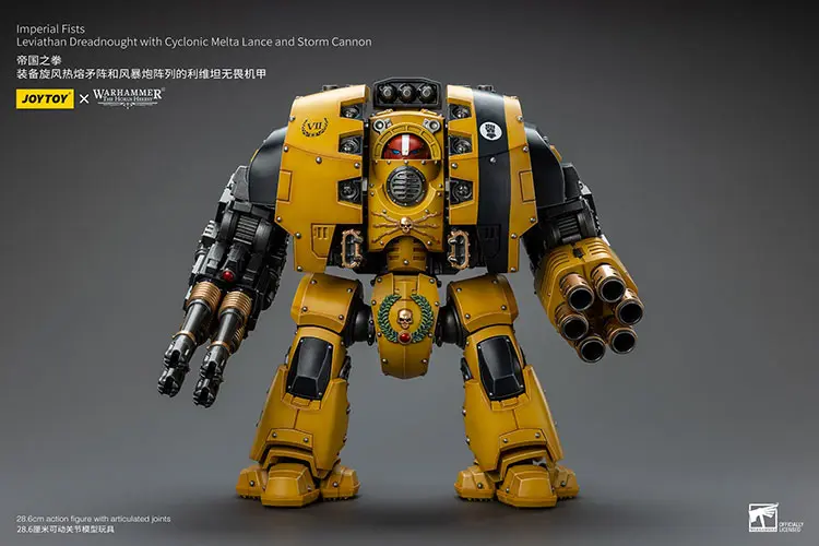 Action Figure Imperial Fists Leviathan Dreadnought With Cyclonic Melta Lance And Storm Cannon 1 18 Jotyoy Warhammer The Horus Heresy Rectangle Image 1