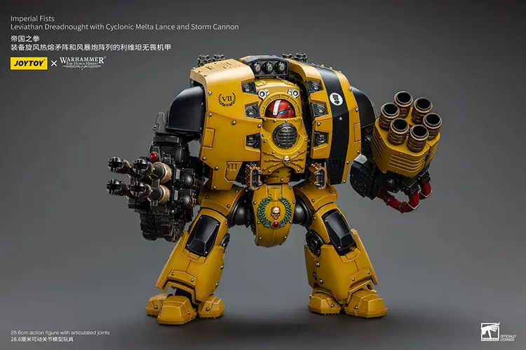 Action Figure Imperial Fists Leviathan Dreadnought With Cyclonic Melta Lance And Storm Cannon 1 18 Jotyoy Warhammer The Horus Heresy Rectangle Image 5