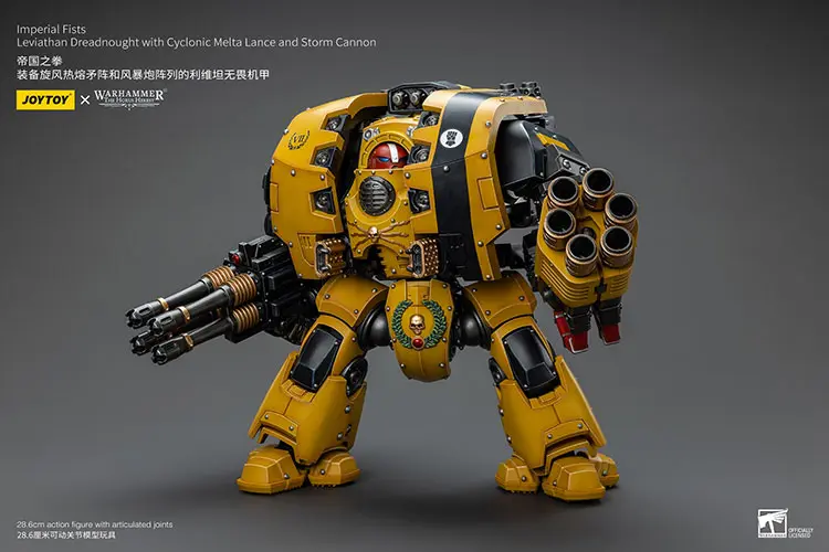 Action Figure Imperial Fists Leviathan Dreadnought With Cyclonic Melta Lance And Storm Cannon 1 18 Jotyoy Warhammer The Horus Heresy Rectangle Image 6