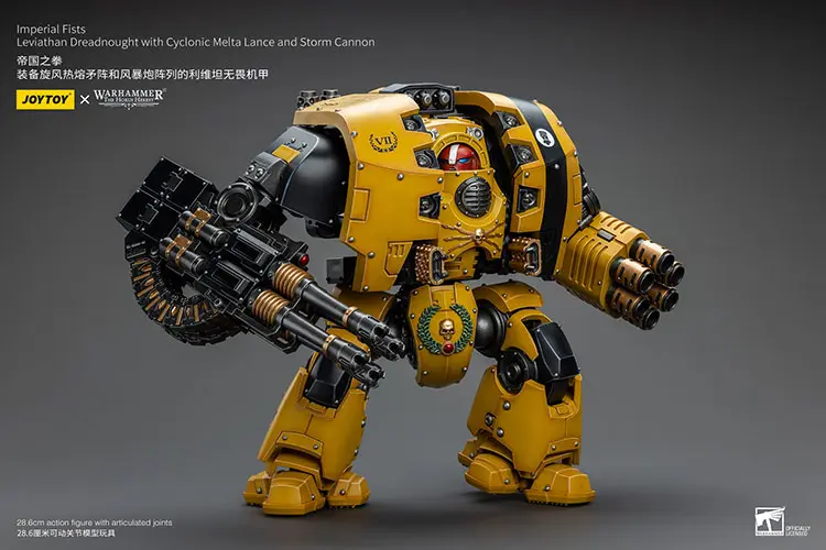 Action Figure Imperial Fists Leviathan Dreadnought With Cyclonic Melta Lance And Storm Cannon 1 18 Jotyoy Warhammer The Horus Heresy Rectangle Image 8