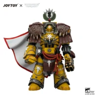 Action Figure Imperial Fists Lord Castellan Evander Garrius, The Tyrant Of Cthonia With The Subjugator And Incineratus 1 18 Jotyoy Warhammer The Horus Heresy And 40k In White Background 1