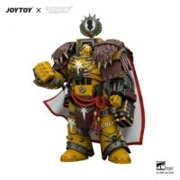 Action Figure Imperial Fists Lord Castellan Evander Garrius, The Tyrant Of Cthonia With The Subjugator And Incineratus 1 18 Jotyoy Warhammer The Horus Heresy And 40k In White Background 3