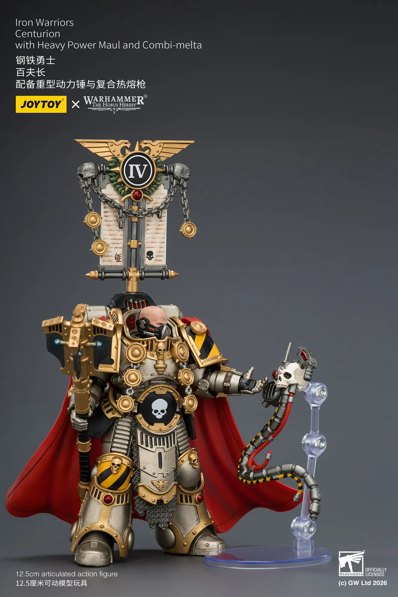 Action Figure - Iron Warriors Centurion with Heavy Power Maul and Combi-melta on display stand 1 18 - JOTYOY Warhammer The Horus Heresy rectangle image Action Figure Iron Warriors Centurion With Heavy Power Maul And Combi Melta On Display Stand 1 18 Jotyoy Warhammer The Horus Heresy Rectangle Image