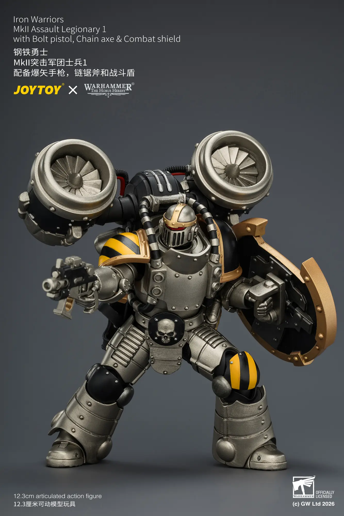 Action Figure - Iron Warriors MKII Assault Legionary 1 with Bolt pistol, Chain axe & Combat shield 1 18 - JOTYOY Warhammer The Horus Heresy rectangle image 7 Action Figure Iron Warriors Mkii Assault Legionary 1 With Bolt Pistol, Chain Axe & Combat Shield 1 18 Jotyoy Warhammer The Horus Heresy Rectangle Image 7