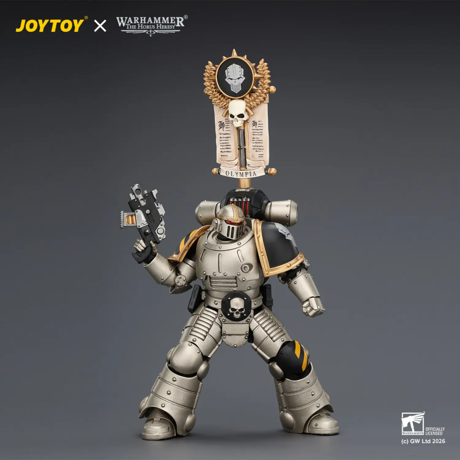 Action Figure - Iron Warriors MKII Legionary 1 with Vexilla, Bolter and Bolt Pistol 1 18 - JOTYOY Warhammer The Horus Heresy 3 Action Figure Iron Warriors Mkii Legionary 1 With Vexilla, Bolter And Bolt Pistol 1 18 Jotyoy Warhammer The Horus Heresy 3