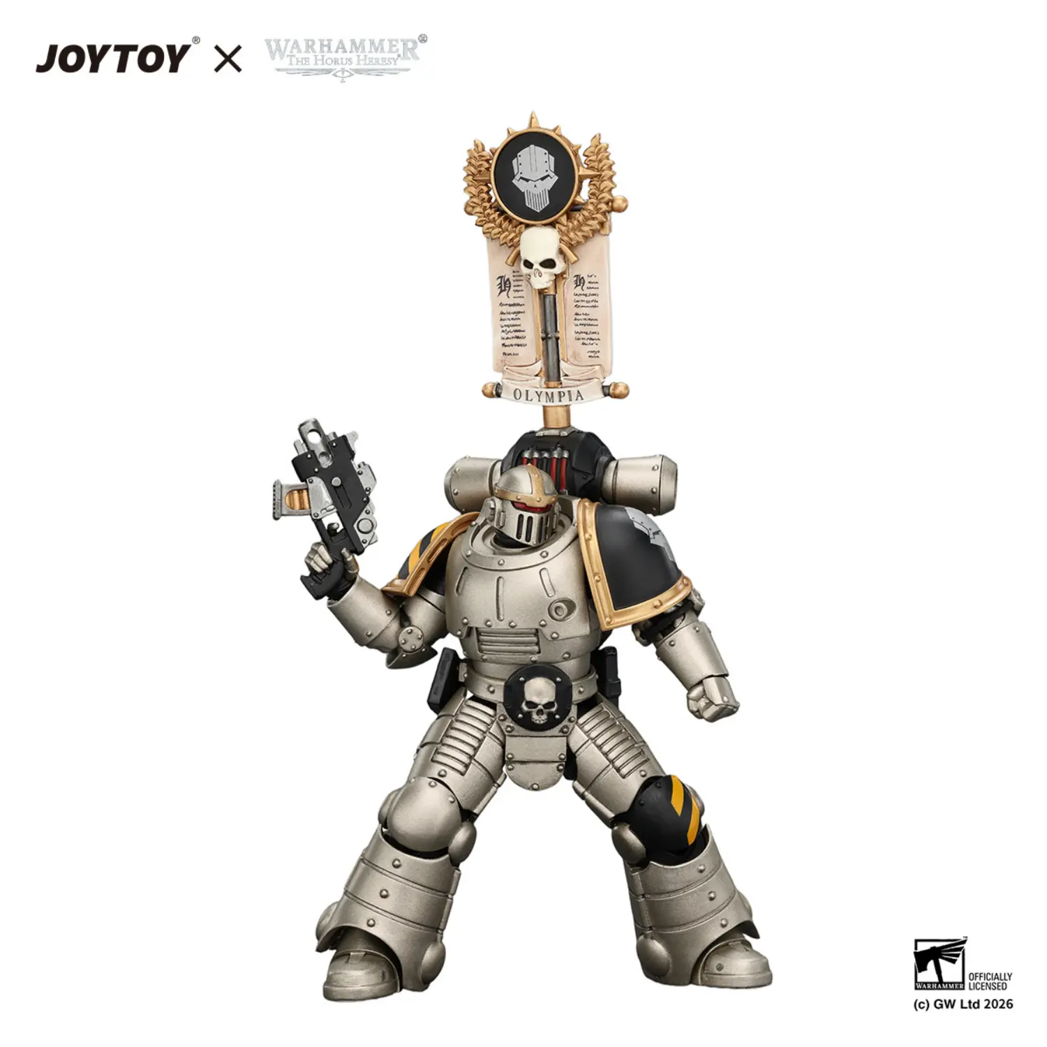Action Figure - Iron Warriors MKII Legionary 1 with Vexilla, Bolter and Bolt Pistol 1 18 - JOTYOY Warhammer The Horus Heresy in white background 3 Action Figure Iron Warriors Mkii Legionary 1 With Vexilla, Bolter And Bolt Pistol 1 18 Jotyoy Warhammer The Horus Heresy In White Background 3