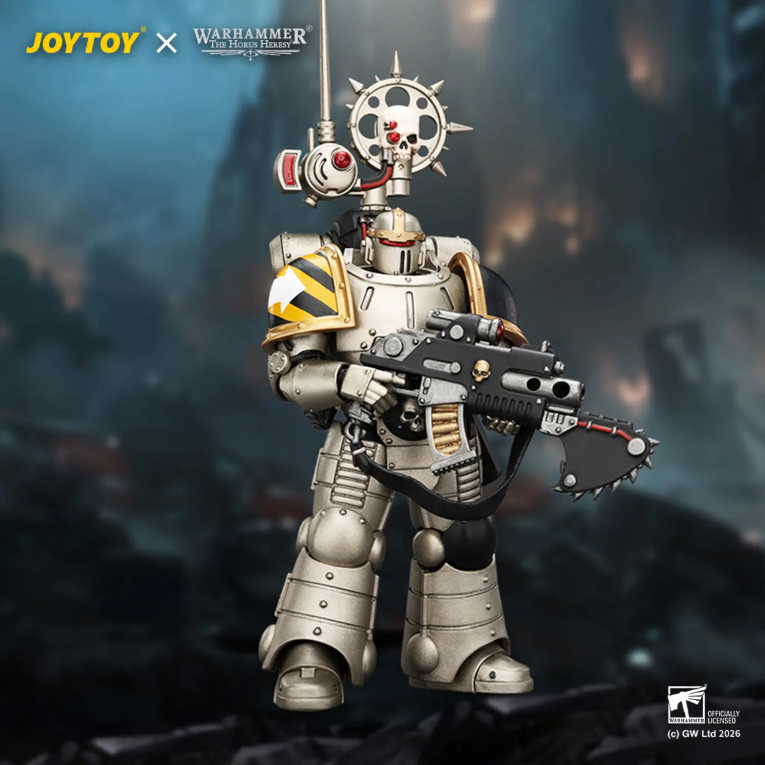 Action Figure - Iron Warriors MKII Legionary 2 with Bolter and Bolt Pistol 1 18 - JOTYOY Warhammer The Horus Heresy in battlefield background Action Figure Iron Warriors Mkii Legionary 2 With Bolter And Bolt Pistol 1 18 Jotyoy Warhammer The Horus Heresy In Battlefield Background