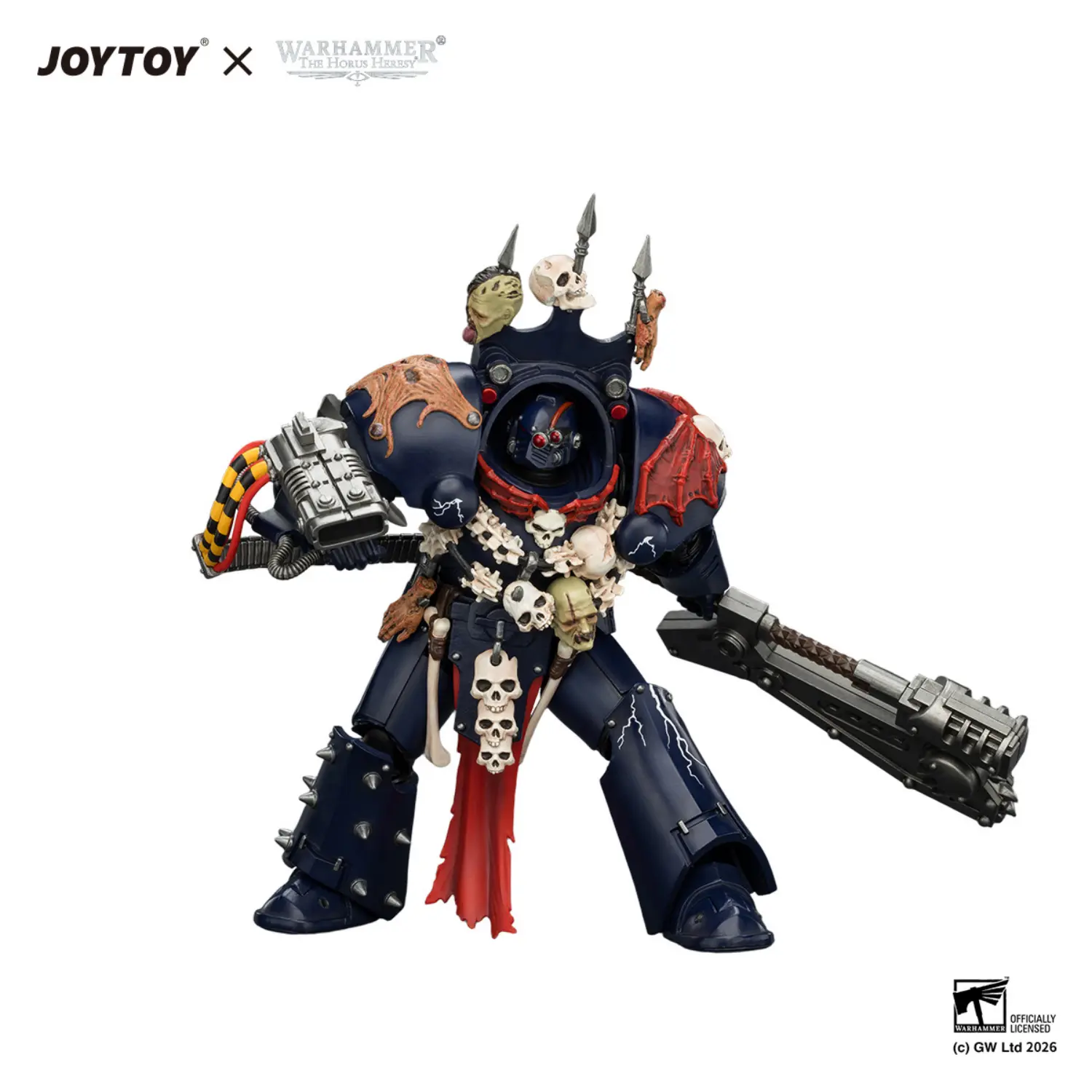 Action Figure Night Lords Legion Praetor In Tartaros Terminator Armour 1 18 Jotyoy Warhammer The Horus Heresy In White Background 4