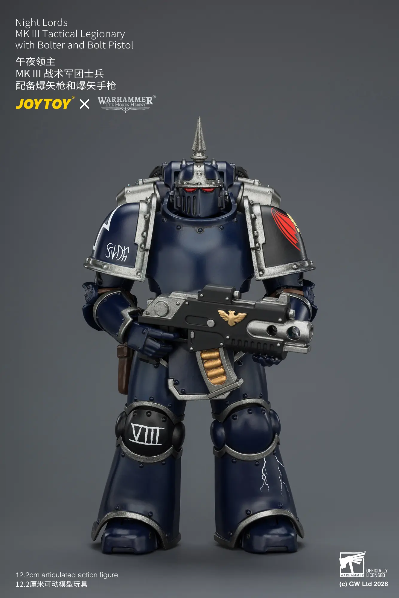 Action Figure - Night Lords MK III Tactical Legionary with Bolter and Bolt Pistol 1 18 - JOTYOY Warhammer The Horus Heresy rectangle image 2 Action Figure Night Lords Mk Iii Tactical Legionary With Bolter And Bolt Pistol 1 18 Jotyoy Warhammer The Horus Heresy Rectangle Image 2